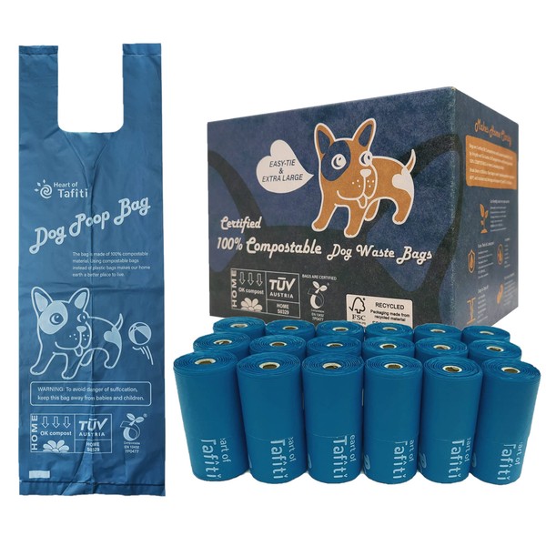 Heart of Tafiti Dog Poop Bag with Easy Tie Handle,100%