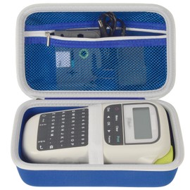 Case Compatible with Brother for P-Touch PTH110/ PRTH110/ Pro PT-H111/ PTE110 Portable Label Maker, Storage Holder Carrying Organizer for Label Tapes, AC Adapter, Charging Cables (Box Only) -Blue