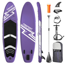 Inflatable SUP Board Drop Stitch PVC Stand up Paddle Board with Reinforced Seams Anti-UV Coating for All Skill Levelscolor: Purple, Size: 11'X34"X6"