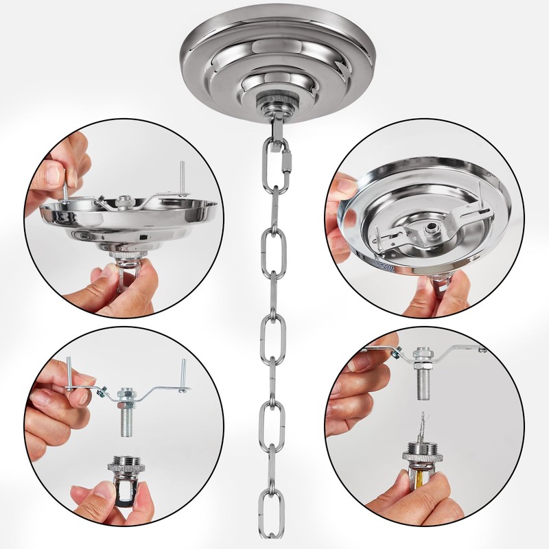 SHENGQINGTOP Heavy Duty Light Fixture Canopy Kit 5.3 Inches Diameter
