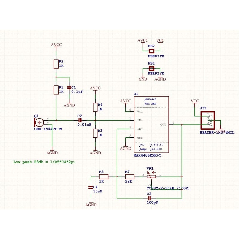 Ferwooh 3PCS Electret Microphone Amplifier Module MAX4466 Sound Sensor Module