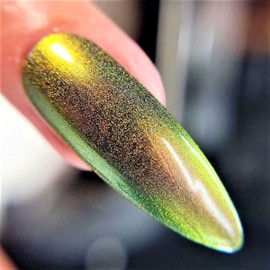 Parrot Polish Acidphotic Ultrachrome Nail Polish Gold/Green