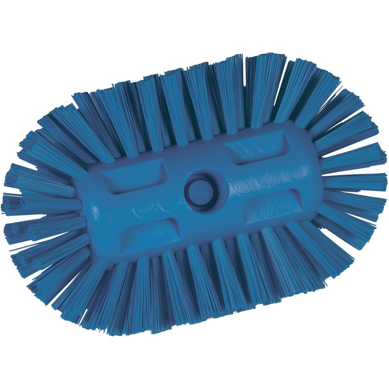 Vikan 70373 Polyester Bristle Hand-Held Tank Brush, 8", Blue