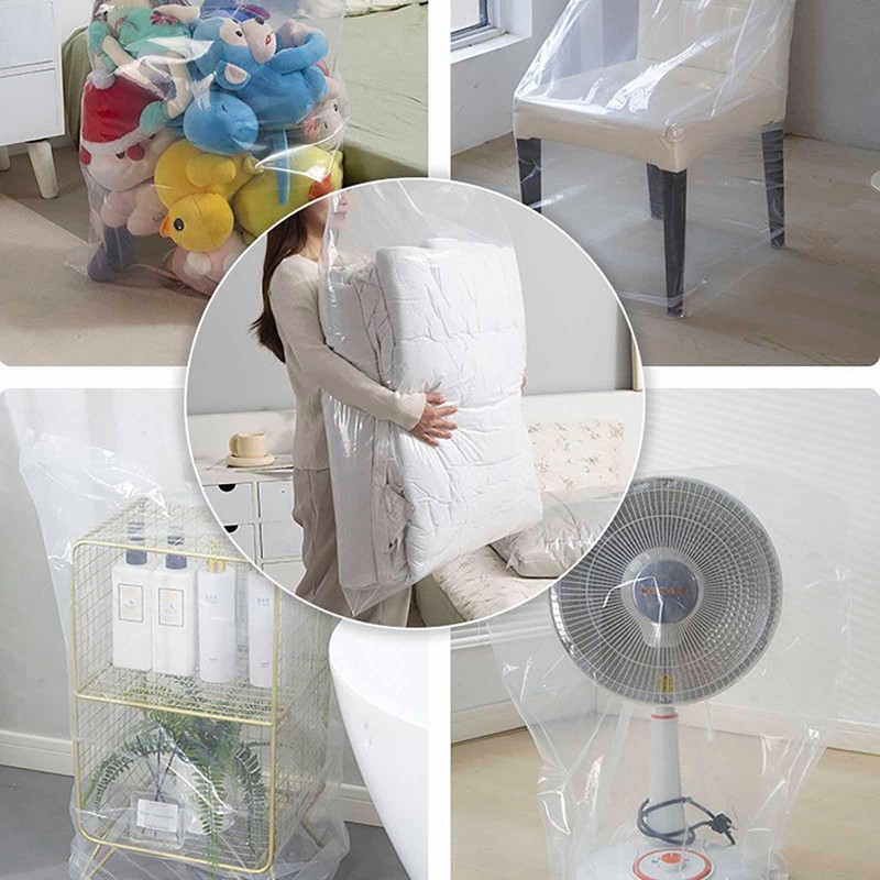 QISF Extra Large Clear Plastic Storage Bags 90x100cm Giant Storage