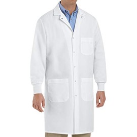Red Kap unisex adult Specialized Cuffed With 3 Front Pockets Medical Lab Coat, White, X-Small US