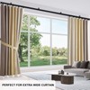 DOEIEZ Aluminum Ceiling Curtain Track Set with Hooks Ceiling Mount