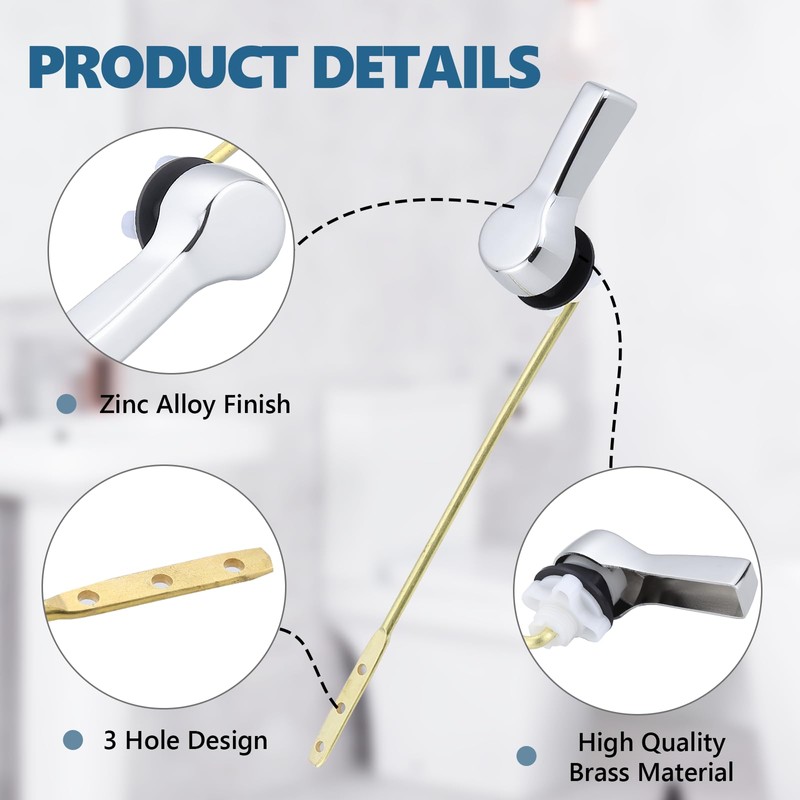 OasisFlow Front Mount Toilet Handle Replacement Kit Compatible with American