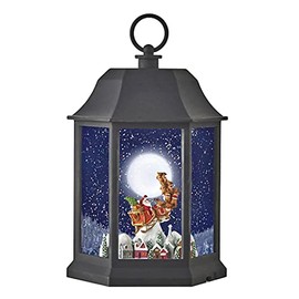 RAZ Imports 20975-10.75" Santa Flying Lighted Water Lantern (Batteries not Included) (10.75" Santa Flying Lighted Water Lantern)