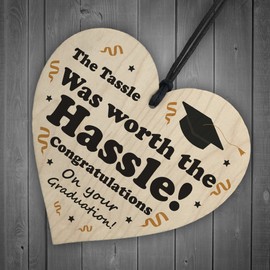 RED OCEAN Graduation Gift For Daughter Son Congratulations Gift Wood Heart Keepsake Gift