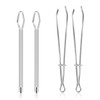 Pack of 4 Threader Tweezer Tool, Elastic Cord Steel Threader,