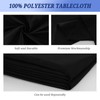 Pesonlook 6Pack Black Polyester Tablecloths for 8ft Rectangle Tables, 90