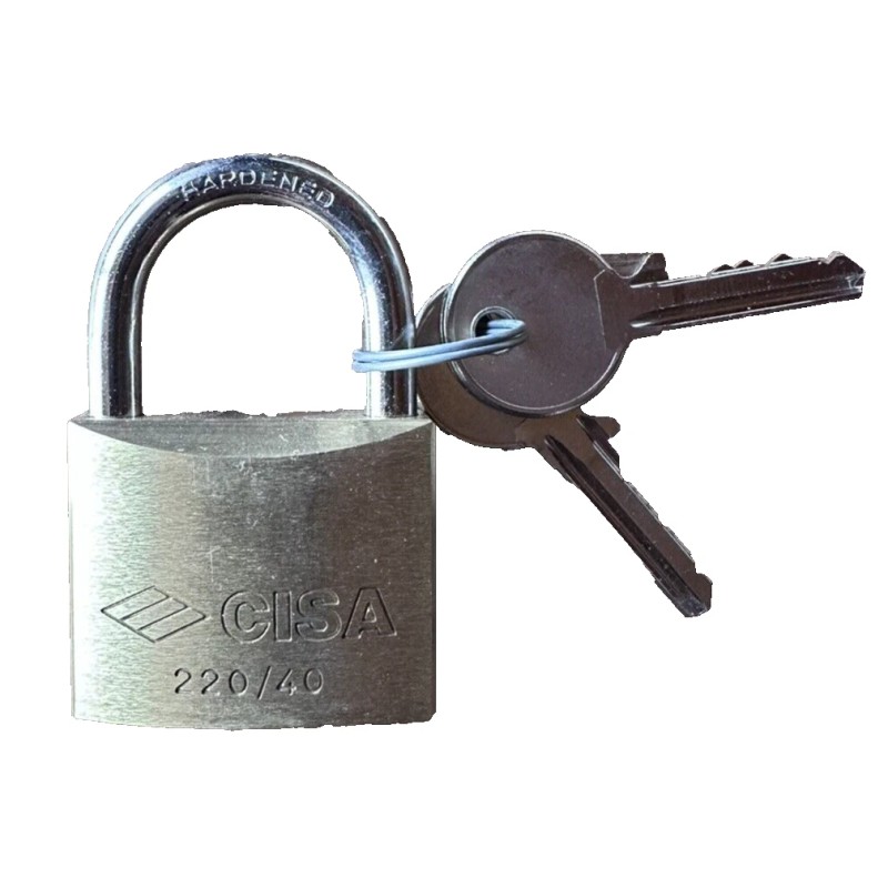 Cisa 22010-40-0 PadLock Brass Lock Made in Italy