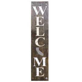 CALIFORNIA State SIGN Vertical *FARM, HOME, LAKE, or WELCOME *Rustic Distressed Wood *Antique Red White or River Rock Blue Gray *LARGE XL *Inside *Outside *Great in Entryway, Porch, By Front Door CA