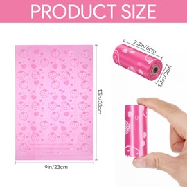 150 Pcs Sanitary Napkin Disposal Bags，Pink Disposable diaper trash bags，Strong Seal to Prevent Odor, for Tampons、Pads、 Feminine Hygiene Products and Period Products