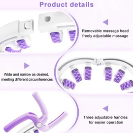 Anti Cellulite Massagegerät Roller mit Abnehmbaren Roller Griffe,360° Abdeckung,Cellulite Massagegerät für den Ganzen Körper,Bein,Rücken Arm Massage Stretch Schwellung Release Stress Relief (Lila)