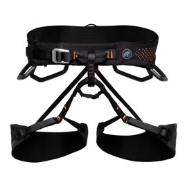 Mammut Men's Comfort Fast Adjust Climbing Harness Black-Safety Orange L