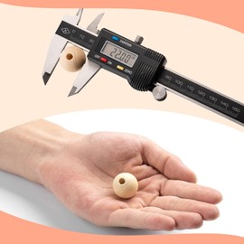 suwineo Pack of 100 22 mm Natural Wooden Balls with Hole, Round Wooden Beads for Crafts for DIY Handmade Decorations