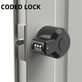 Door Knob Lockout Device Cover to Disable Doorknob/Faucet/Water Valve Hose Lock Door Handle Temporary Lock for Bedroom Door from Outside Handle Without Drilling (2, Black)