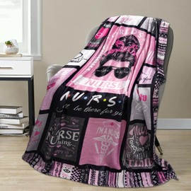 Nurse Gifts for Women Nurse Blanket Nurse Appreciation Gifts Retirement Gifts for Nurse Student Graduation Nurse Week Gifts Soft Throw Fleece Blanket 60”x50” inch Home Bed Sofa Chairs Dorm