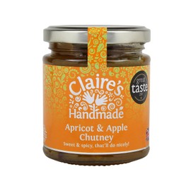 Claire's Handmade - Apricot & Apple Chutney (200g) - Great Taste Award Winning Traditionally Made Sweet and Spicy Chutney, Suitable for Vegetarian, Vegan & Gluten Free Diets, GMO Free
