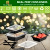 24oz Meal Prep Containers with Lids and Forks 48 Set