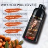 Dark Brown Hair Dye Shampoo 3-In-1, Instant Gray Hair Coverage