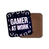 Square Single Coaster - Gamer At Work Game Gaming Kids
