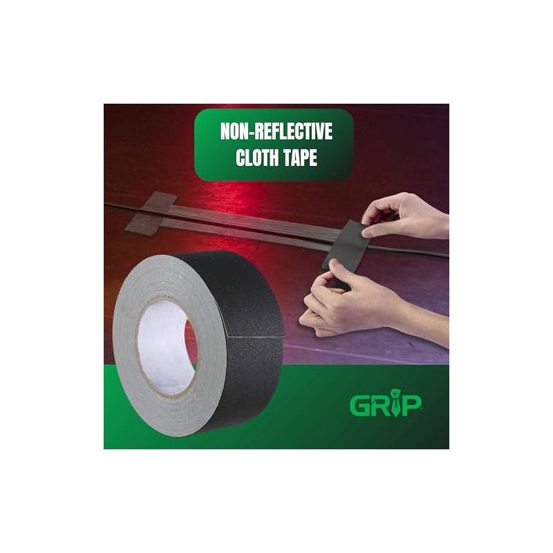 GRIP - Cinta adhesiva no reflectante de alta calidad, resistente,