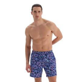 Dagi Men's Fashion Swim Shorts Trunks, Blue, M