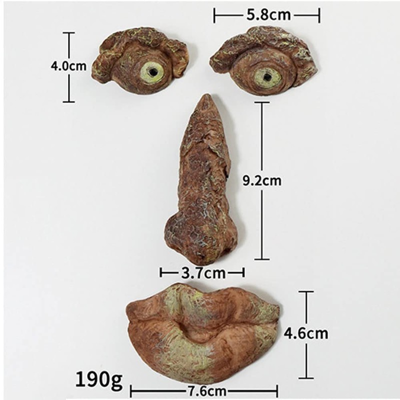 Romeeton Tree Hugger Resin Old Man Bark Ghost Face Funny