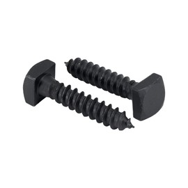 Rustic Black Exterior Square Lag Screws 5/16" x 1-1/2" Ruspert Weatherproof Coating by Makers Bolt (25 Pieces)