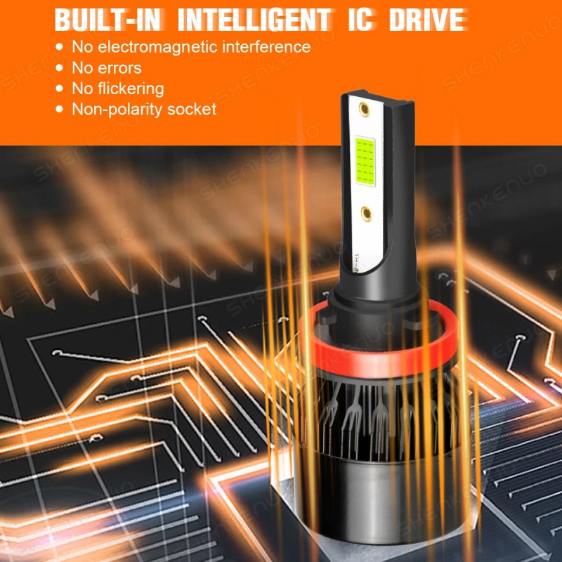 SHENKENUO H9 H11 LED Headlight Bulbs Low Beam Extremely Bright