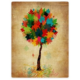 YISUMEI Blanket 150 x 200 cm Cuddly Blankets Soft Flannel Soft Fleece Blanket Bed Throw Colourful Tree Retro