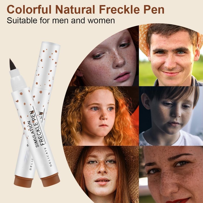 Natural-Looking Freckle Pen - Waterproof, Long-Lasting, Easy to Use for
