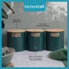 KitchenCraft Storage Canisters, Teal, 3 Pieces, Gift Boxed