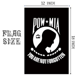 Pow Mia Garden Flag You are Not Forgotten Military Garden Flag 12x18 Inch Double Sided Decoration Garden Flags For Outdoor Yard