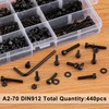540M4 Screw Set Black Screws 6-30 mm, Washers, Washers, Nuts