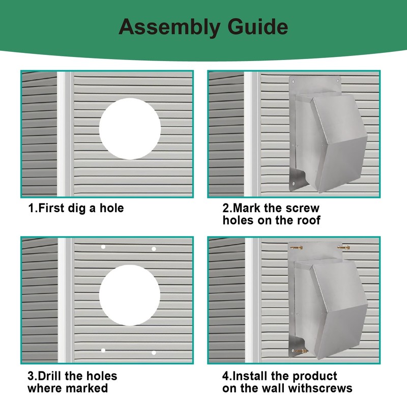 LTSEAME 6 Inch Stainless Steel Roof Vent Cap,Bathroom Exhaust Roof
