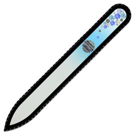 Mont Bleu Crystal Nail File hand decorated with crystals - Universal Size - HandMade - Czech Tempered Glass