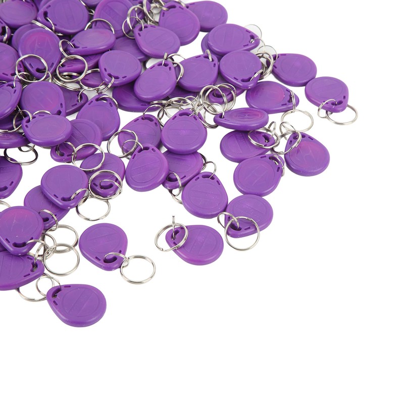 100PCS Door Lock Key Fobs 125KHz Read Only Smart Contactless