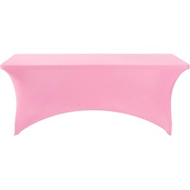 6ft Stretch Spandex Table Cloth for Standard Folding Tables - Universal Rectangular Fitted Tablecloth Protector for Wedding
