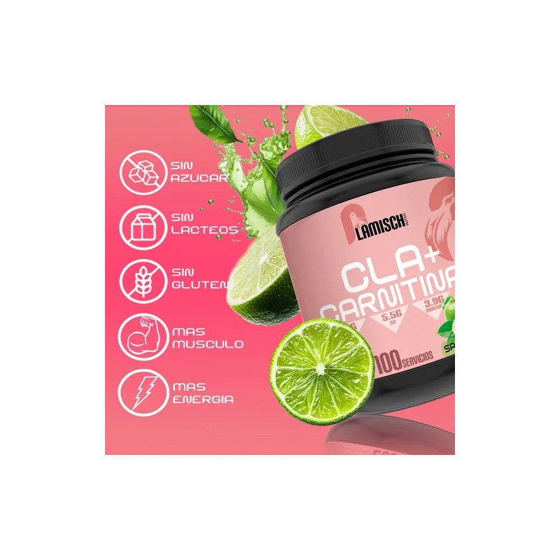 Cla + Carnitina Flamish 1kg Preentreno Sabores 100 Servicios