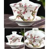 YBK Tech 10oz Large Gaiwan, Porcelain Kung Fu Tea Cup