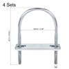 sourcing map Round U-Bolts 4 Sets 2.36"(60mm) Inner Width 110mm