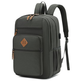 YGR Classic Carry-on Travel Backpack for Men and Women, Anti Theft Laptop Backpack with USB Charging Port for Work, Large Computer Backpack for College, Water Resistant, Outdoor Sports, Work, Grey