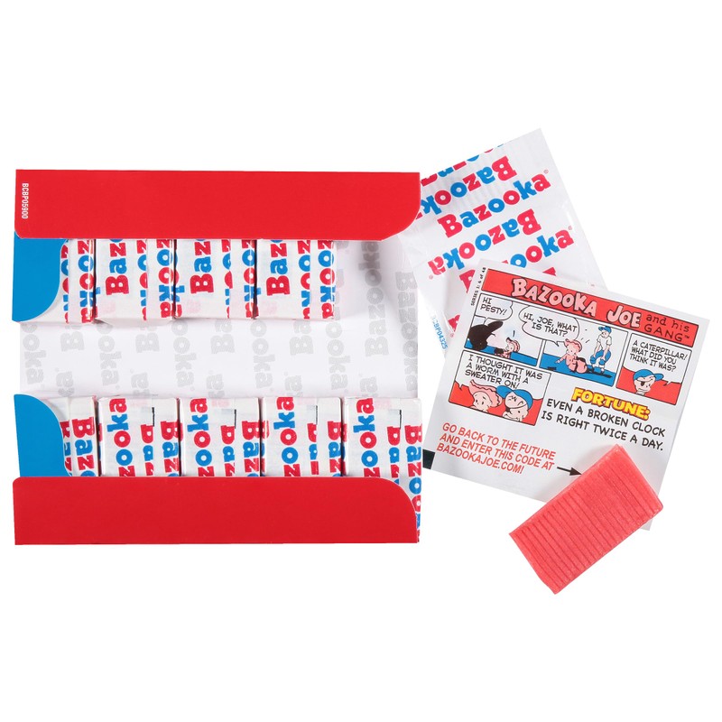 Bazooka Bubble Gum Bulk Individually Wrapped Original Pink Chewing Wallet