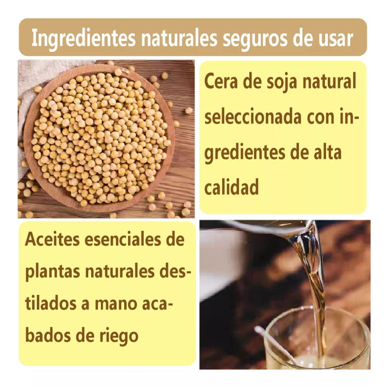 4 Piezas Velas Aromáticas De Cera De Soja Para Aromaterapia