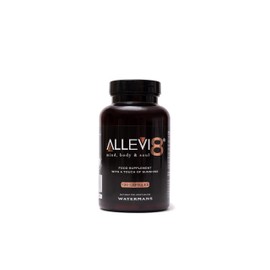 Watermans Allevi8 for Mind Body & Soul - Ayurvedic Herbal Remedy with Frankincense, Turmeric, Ginger, Black Pepper, Sunshine Vitamin D3-2 Months Supply