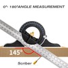 BAUSATZ Combination Square 12 inch Stainless Steel Combo Square 300mm