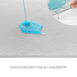 Waterproof Dog Crate Mat with Rope 2 Pack (42’’X28’’), Washable Pee Pads for Dogs, Non-Slip Training Pads for Dogs, Fits 42 Inch Dog Crate